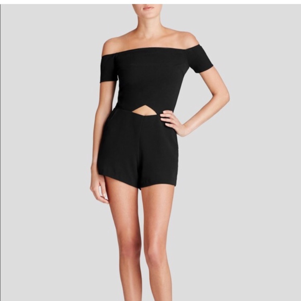 Lucy Paris romper off the shoulder cutout
